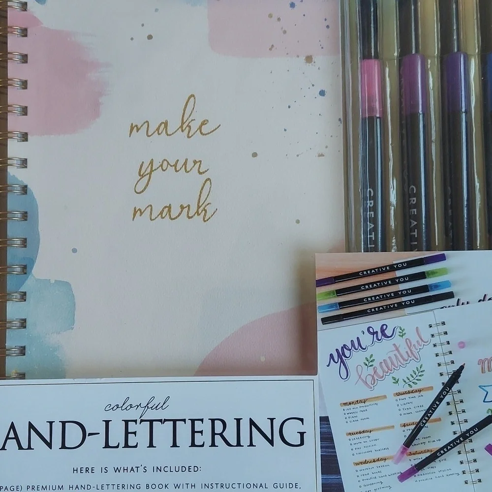 NEW Creative You D.I.Y. Art Hand lettering Kit - 11 Pieces set